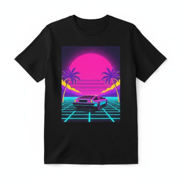 Sunset Grid Retro Tee